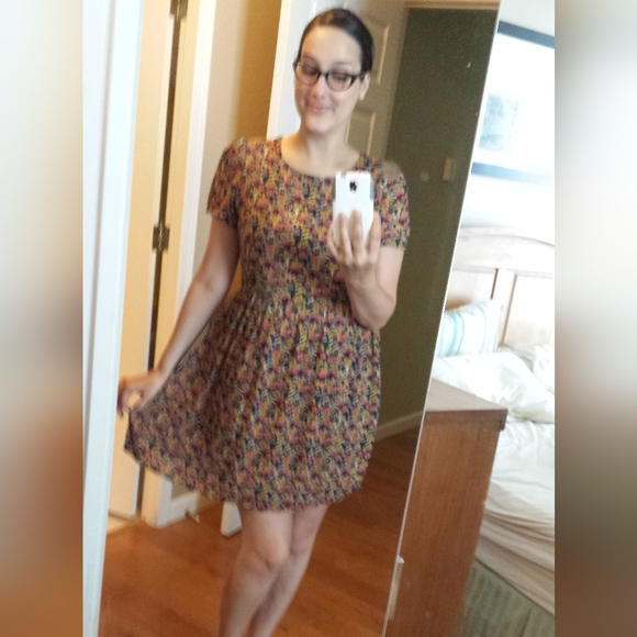 Cutie London dress with scissor/floral print UK size 14 - Picture 7 of 7